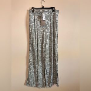 Dry Goods Flare Polka Dot Sage Pants, Size Large